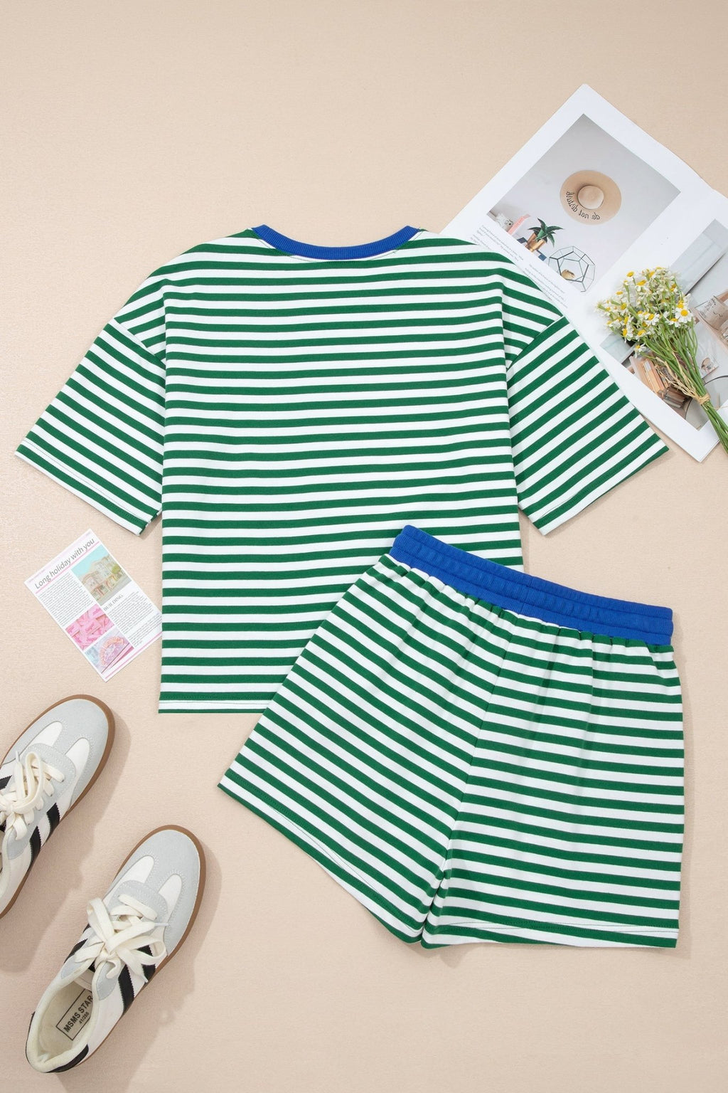 Stripe Terry Knit Top & Shorts Set - Rooted & Reckless Co.