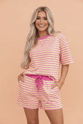 Stripe Terry Knit Top & Shorts Set - Rooted & Reckless Co.