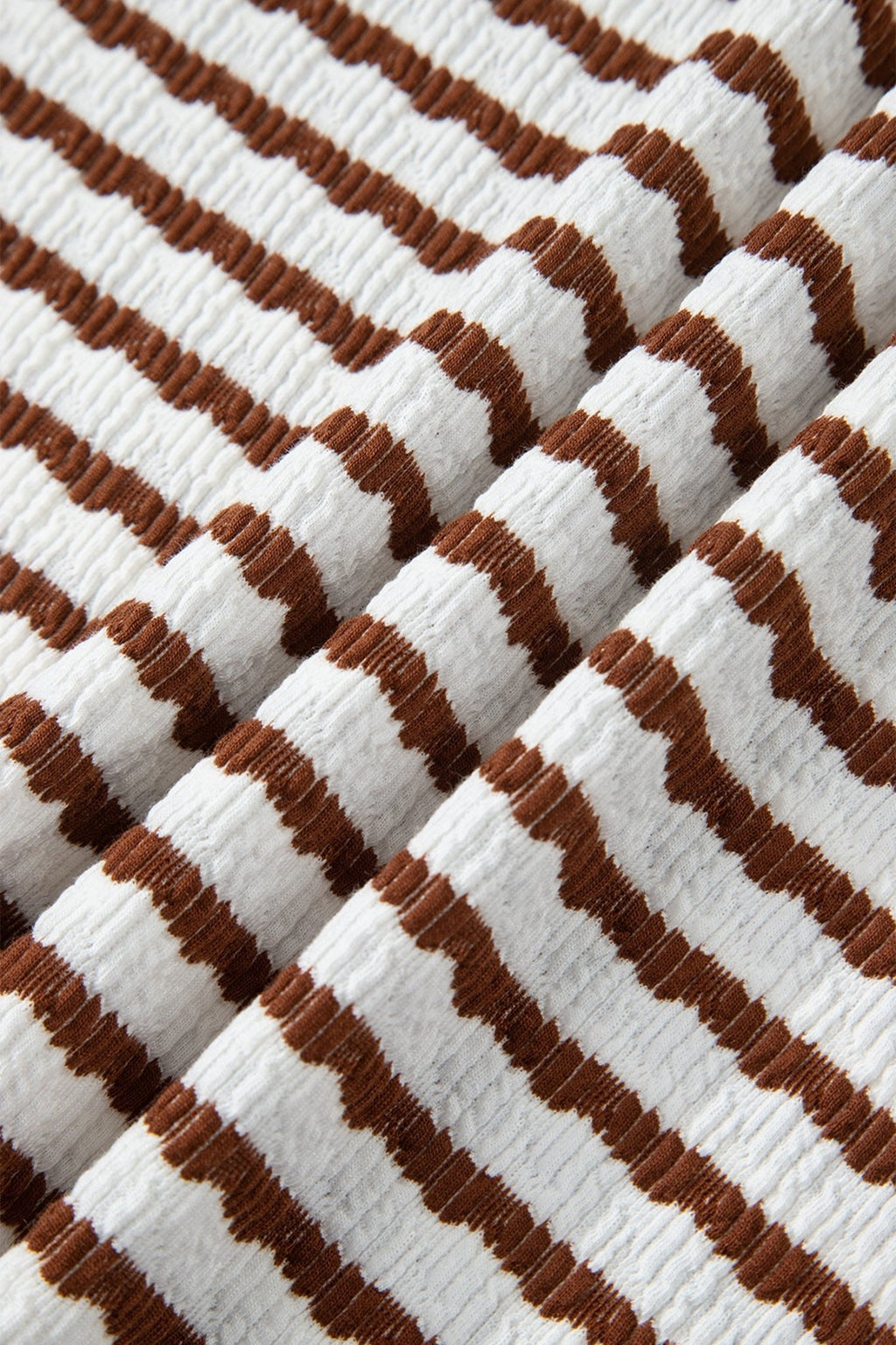 Stripe Textured Knit 3/4 Sleeve Top - Rooted & Reckless Co.