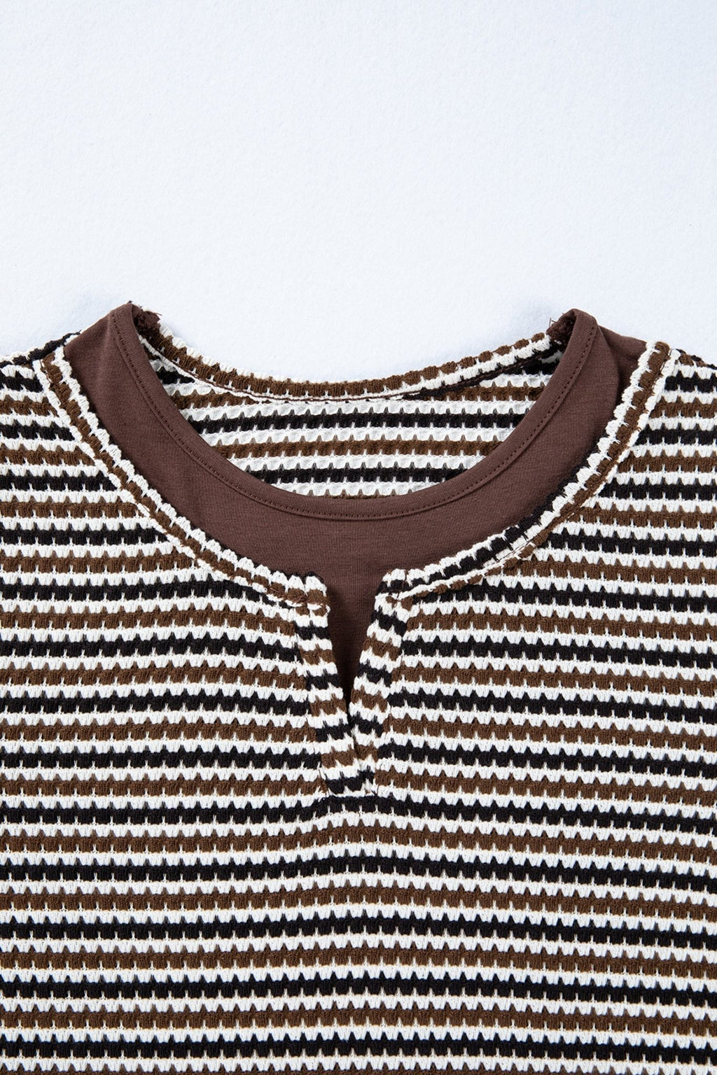 Stripe Textured Knit Long Sleeve T-Shirt - Rooted & Reckless Co.
