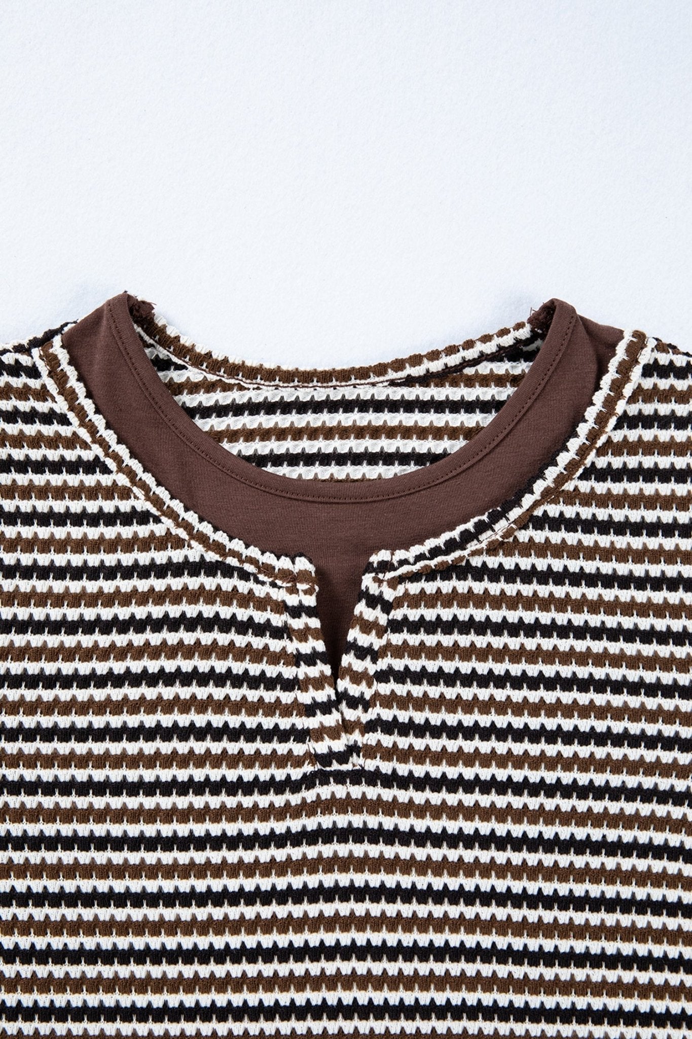 Stripe Textured Knit Long Sleeve T-Shirt - Rooted & Reckless Co.