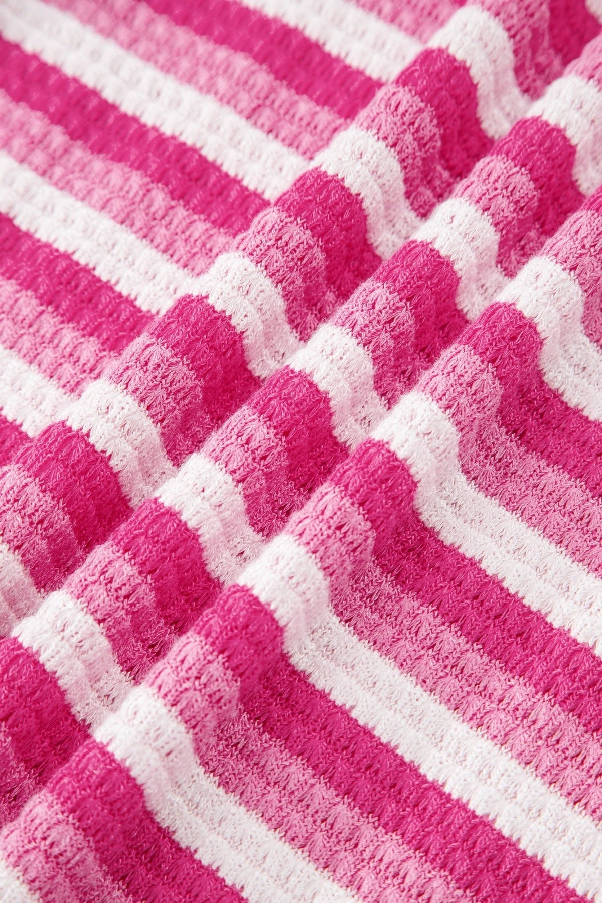 Stripe Textured Knit Short Sleeve Tee - Rooted & Reckless Co.
