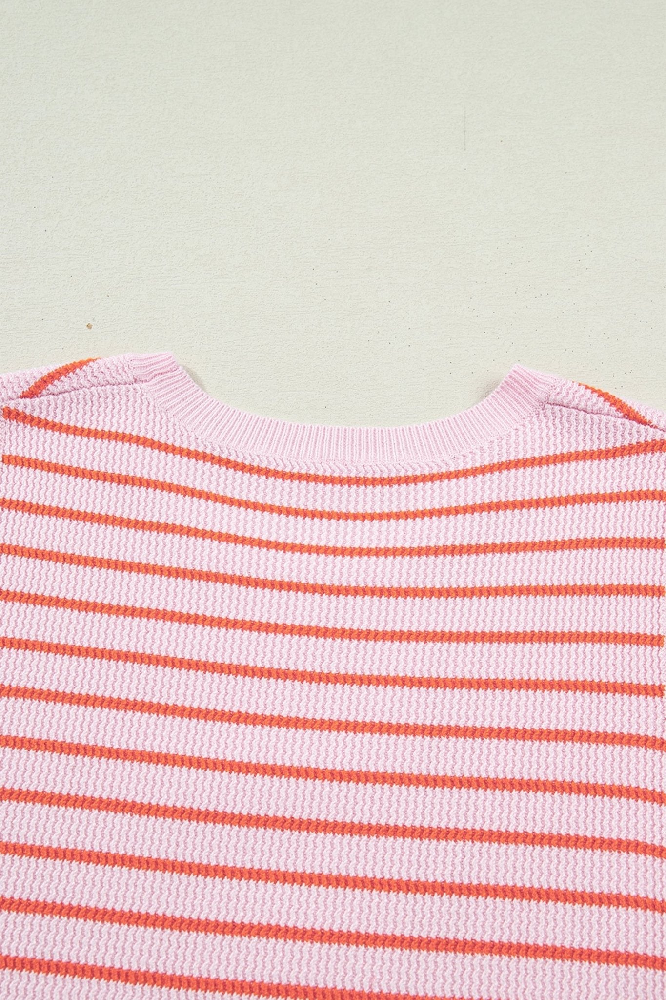 Stripe Textured Knit Sleeveless Sweater Top - Rooted & Reckless Co.