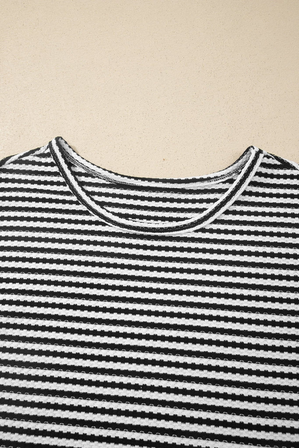 Stripe Textured Knit Top & Short Set - Rooted & Reckless Co.