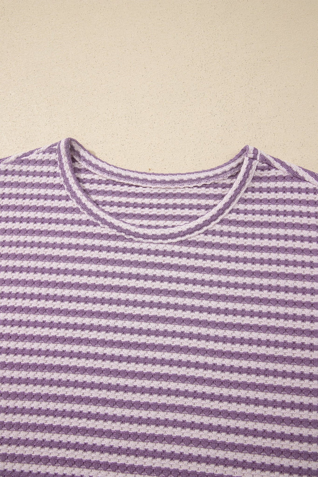 Stripe Textured Knit Top & Short Set - Rooted & Reckless Co.