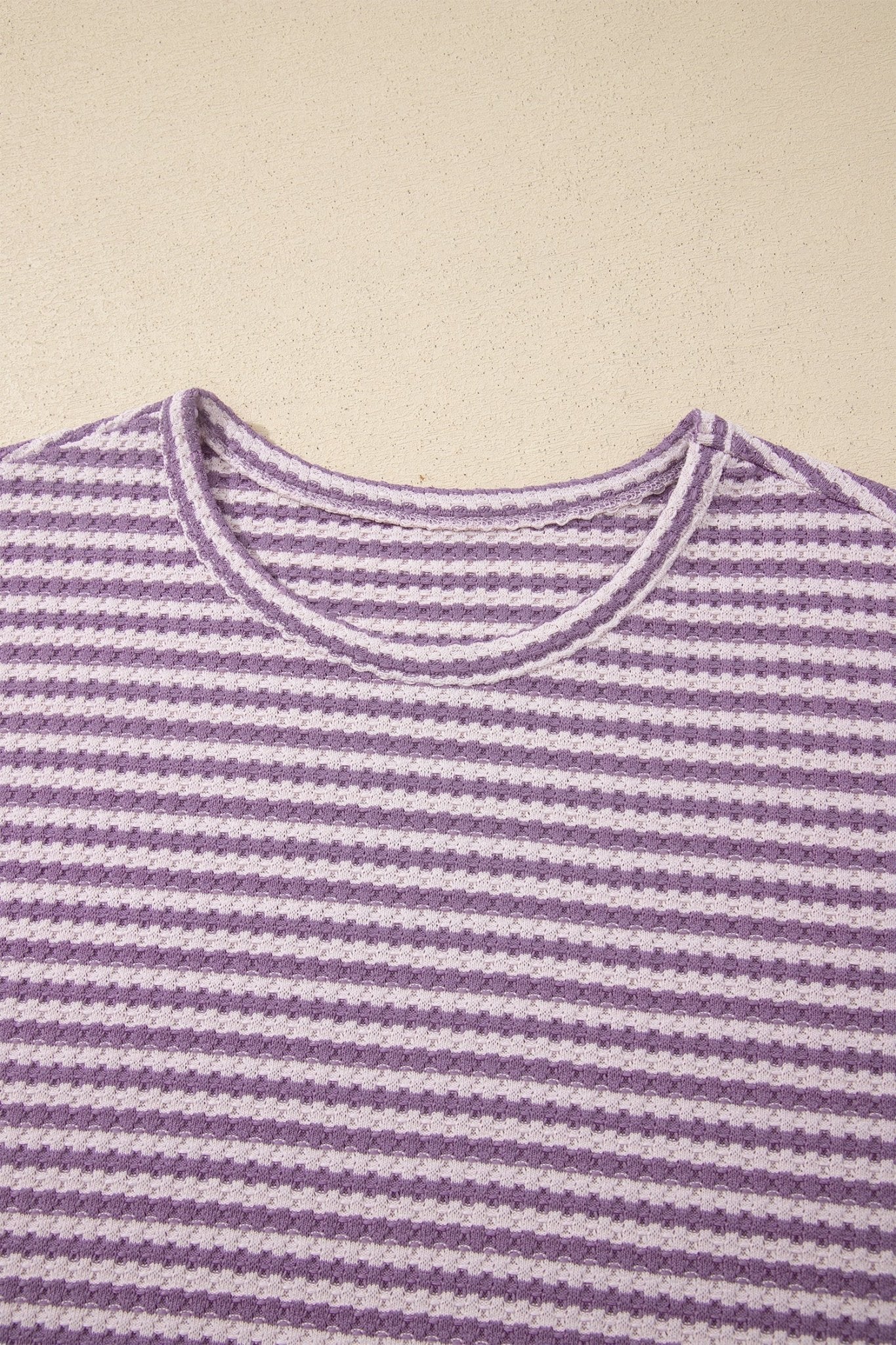 Stripe Textured Knit Top & Short Set - Rooted & Reckless Co.