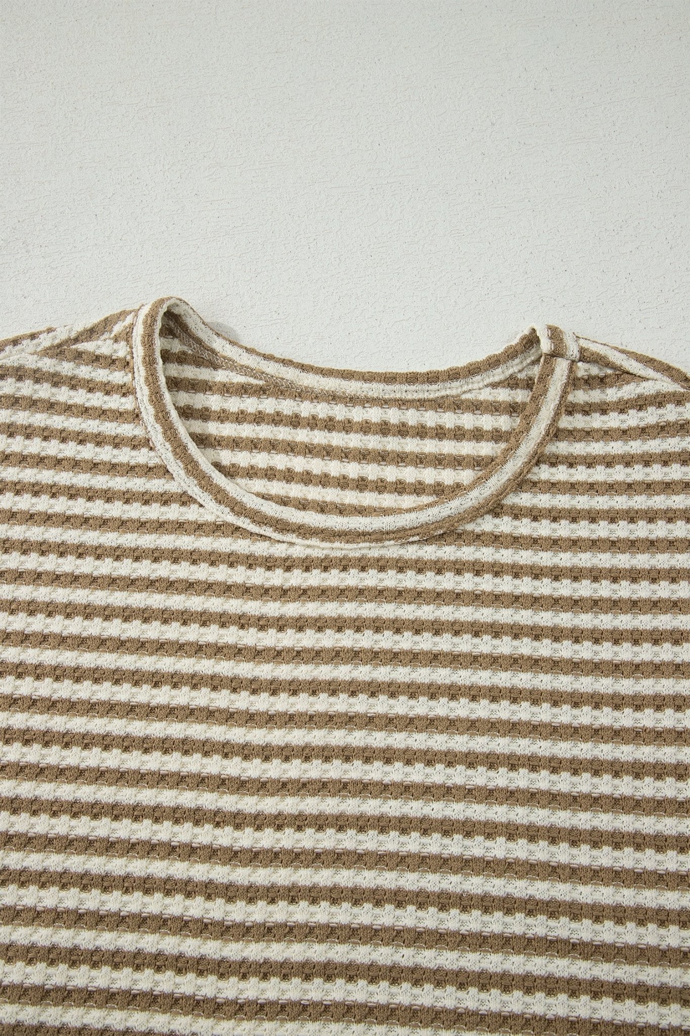Stripe Textured Knit Top & Shorts Set - Rooted & Reckless Co.