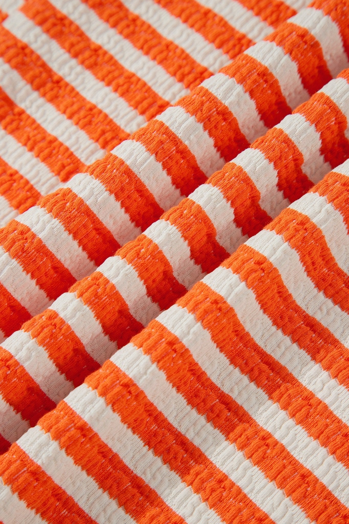 Stripe Textured Mock Neck Long Sleeve Oversized Top - Rooted & Reckless Co.