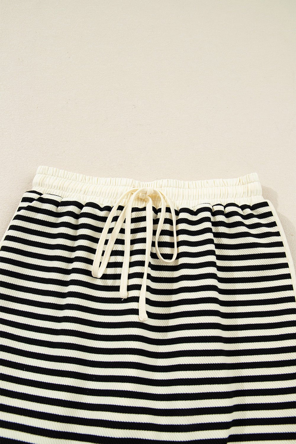 Stripe Textured Pullover Top and Mini Skirt Set - Rooted & Reckless Co.