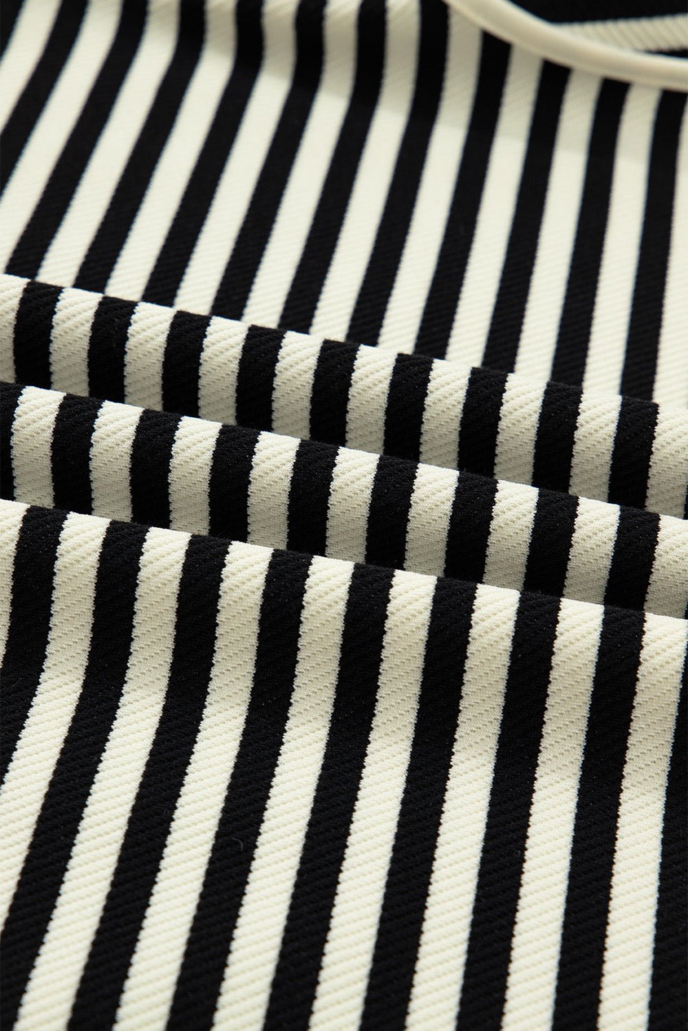 Stripe Textured Pullover Top and Mini Skirt Set - Rooted & Reckless Co.
