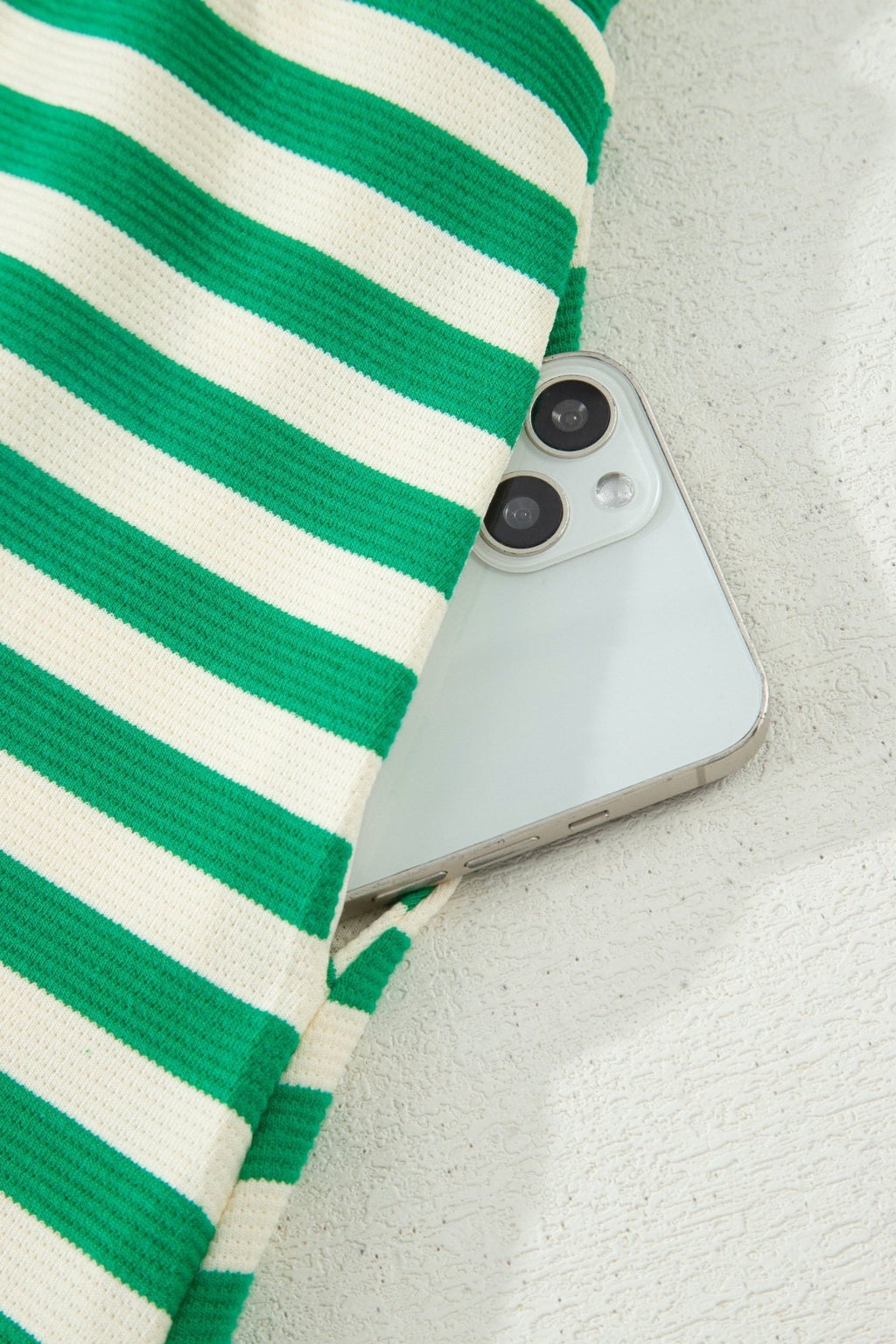 Stripe Textured Zip Collar Top & Skort Set - Rooted & Reckless Co.