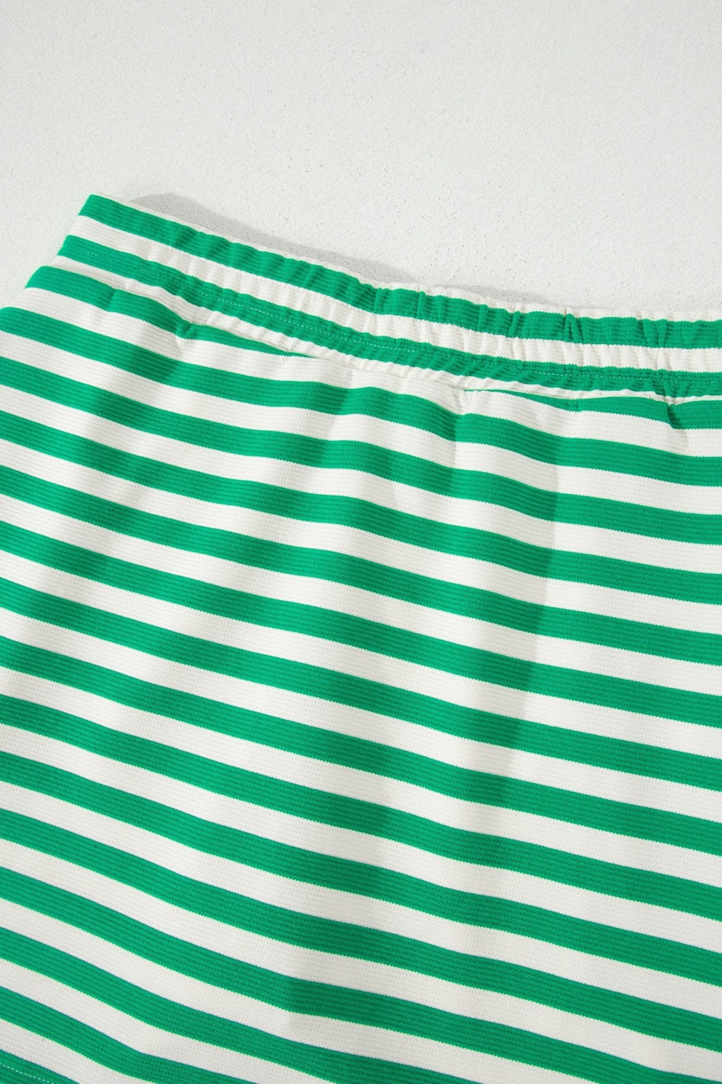 Stripe Textured Zip Collar Top & Skort Set - Rooted & Reckless Co.