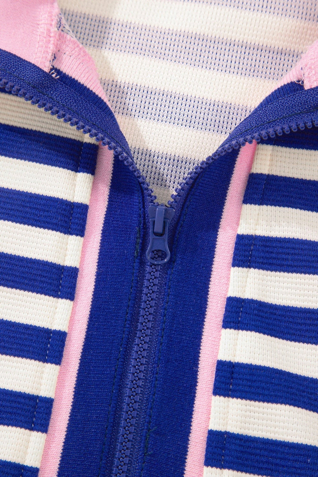 Stripe Textured Zip Collar Top & Skort Set - Rooted & Reckless Co.
