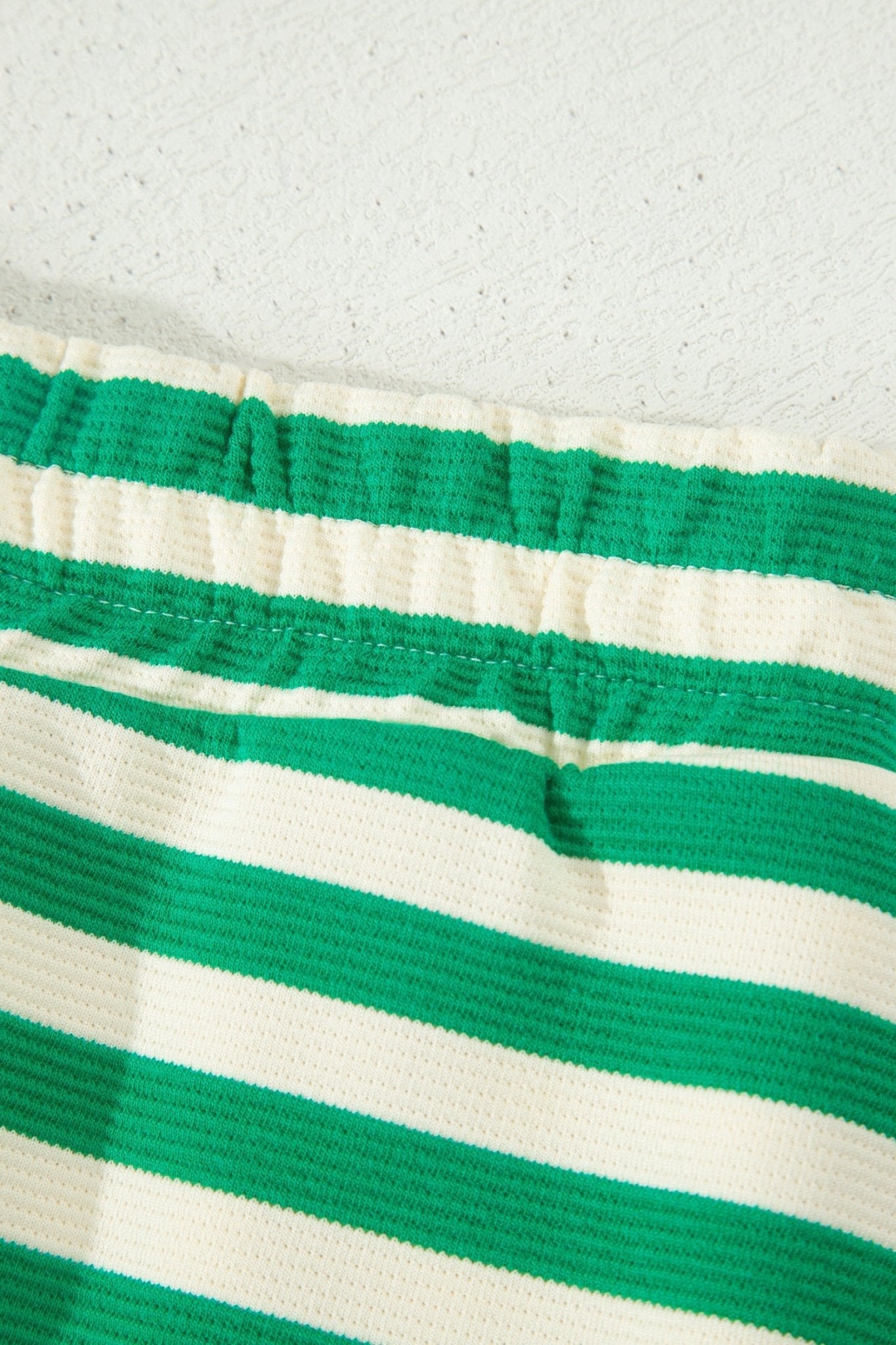 Stripe Textured Zip Collar Top & Skort Set - Rooted & Reckless Co.