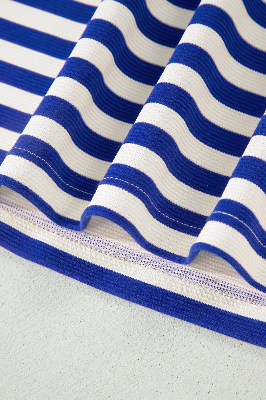 Stripe Textured Zip Collar Top & Skort Set - Rooted & Reckless Co.