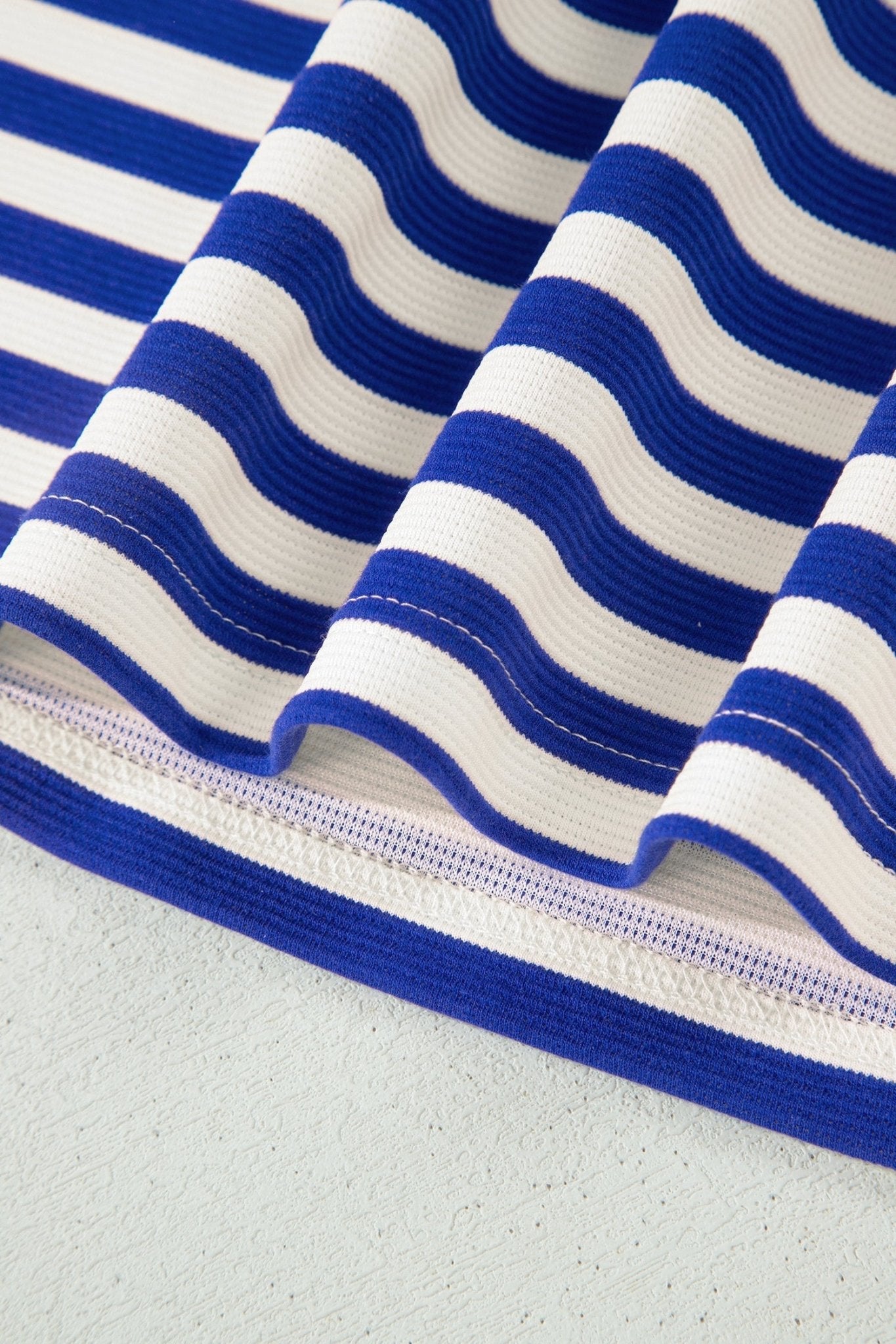 Stripe Textured Zip Collar Top & Skort Set - Rooted & Reckless Co.
