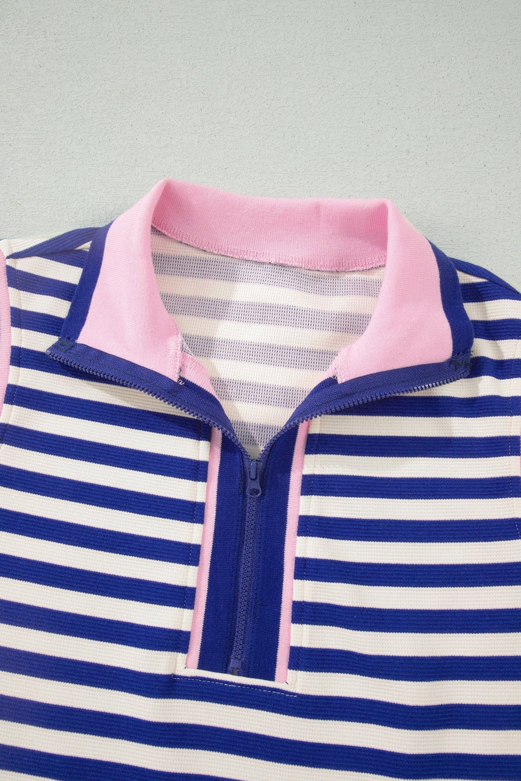 Stripe Textured Zip Collar Top & Skort Set - Rooted & Reckless Co.