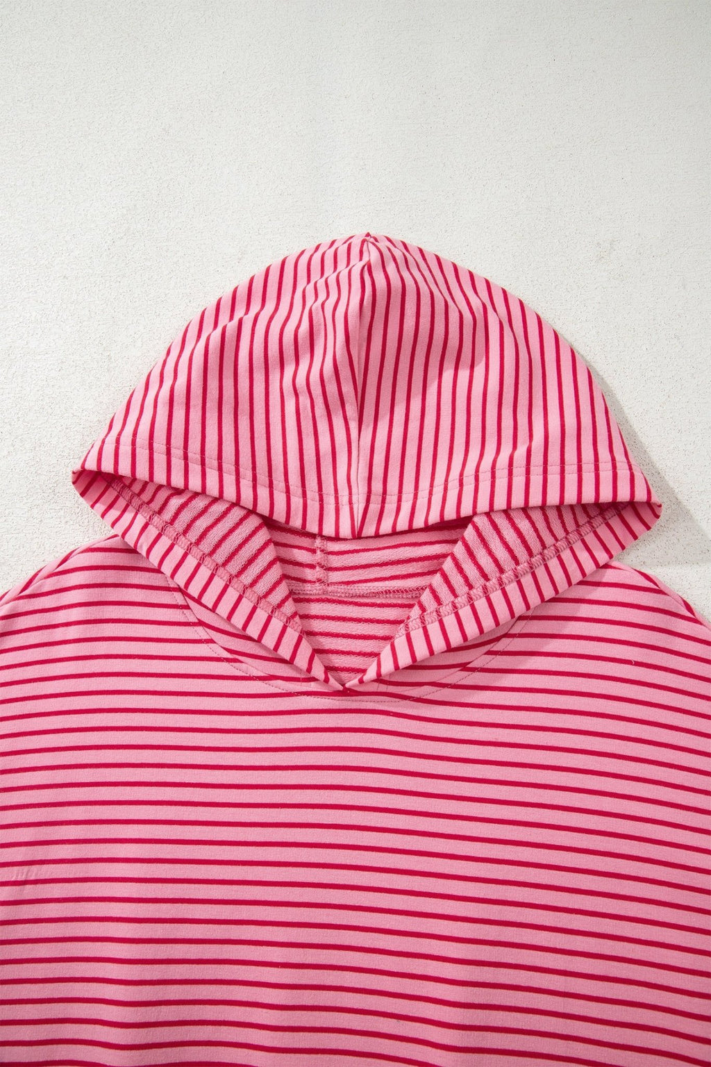 Stripe Thumbhole Sleeve Side Slit Drop Shoulder Hoodie - Rooted & Reckless Co.