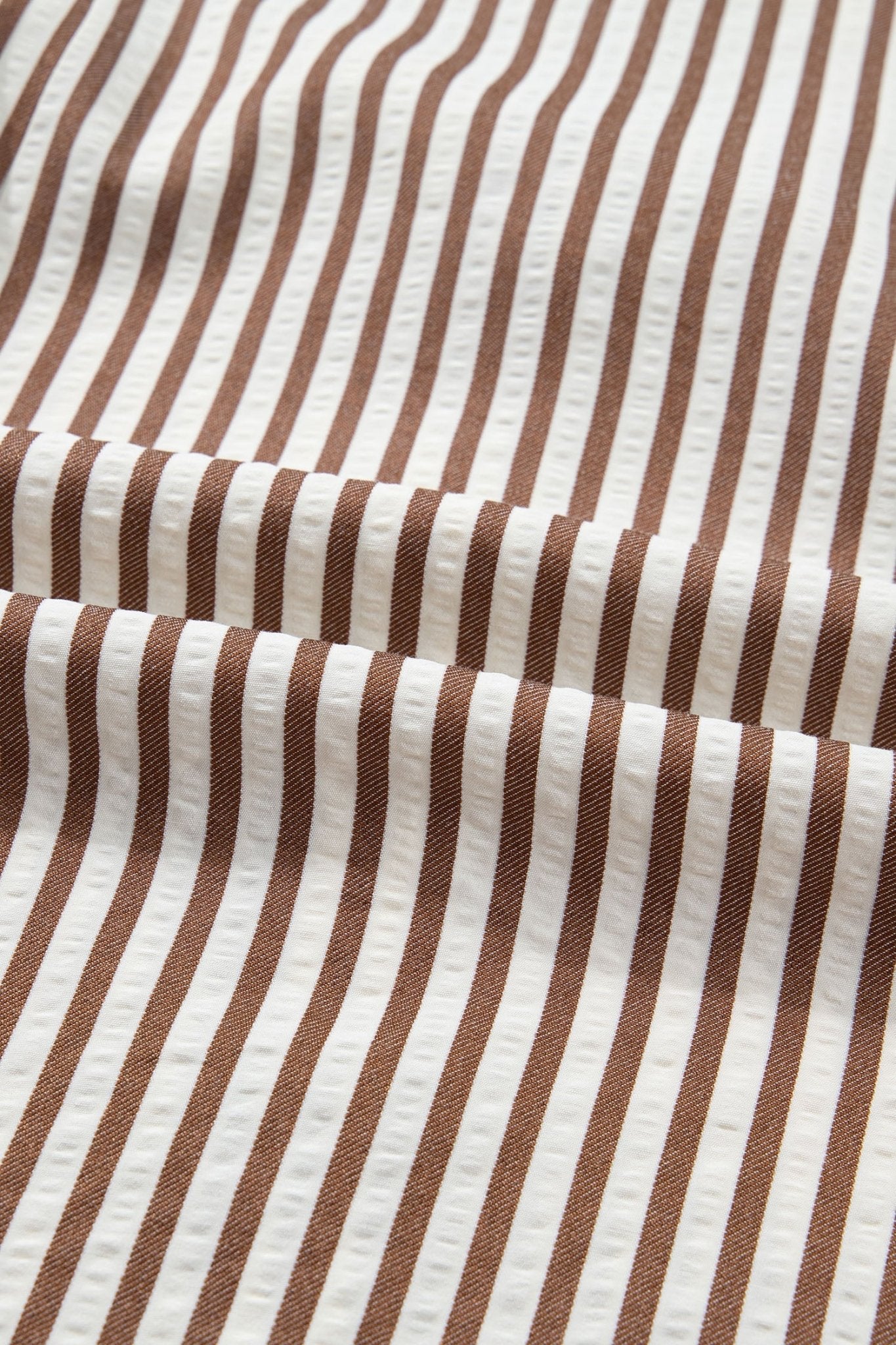 Stripe Tie Waist Puff Sleeve Mini Shirt Dress - Rooted & Reckless Co.