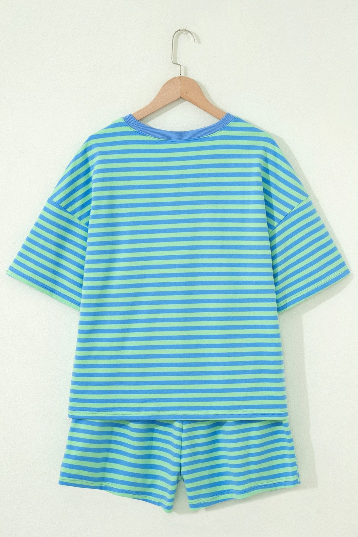 Stripe Top & Elastic Waist Shorts Set - Rooted & Reckless Co.