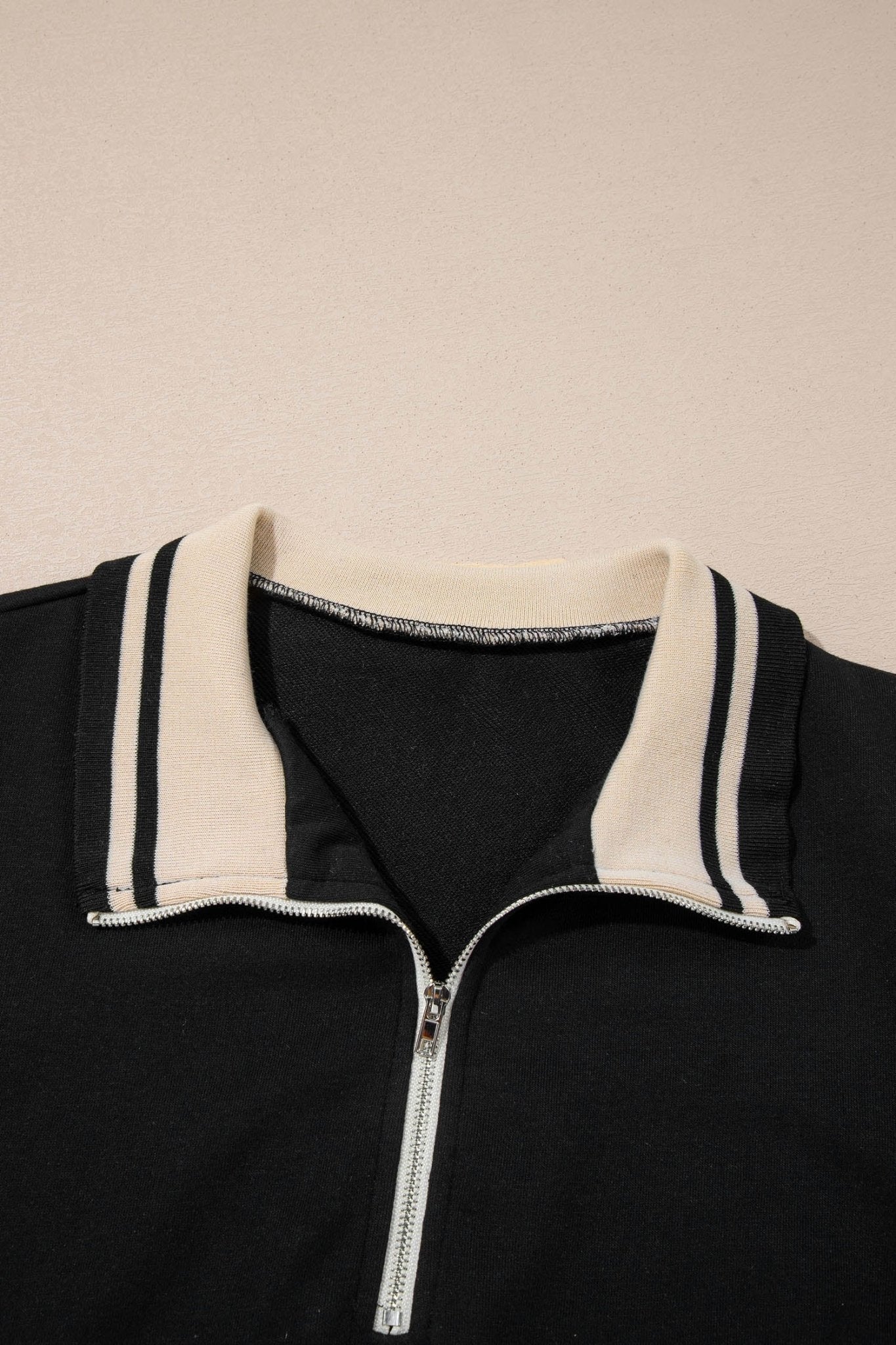 Stripe Trim Zipped Polo Collar Tee Dress - Rooted & Reckless Co.