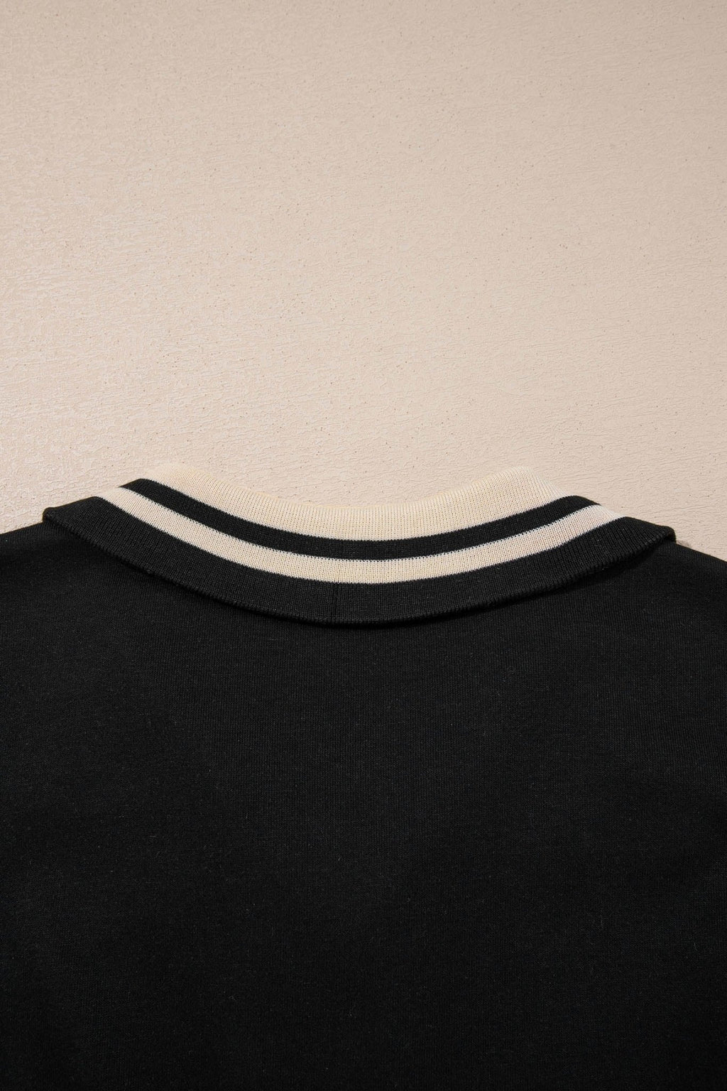 Stripe Trim Zipped Polo Collar Tee Dress - Rooted & Reckless Co.