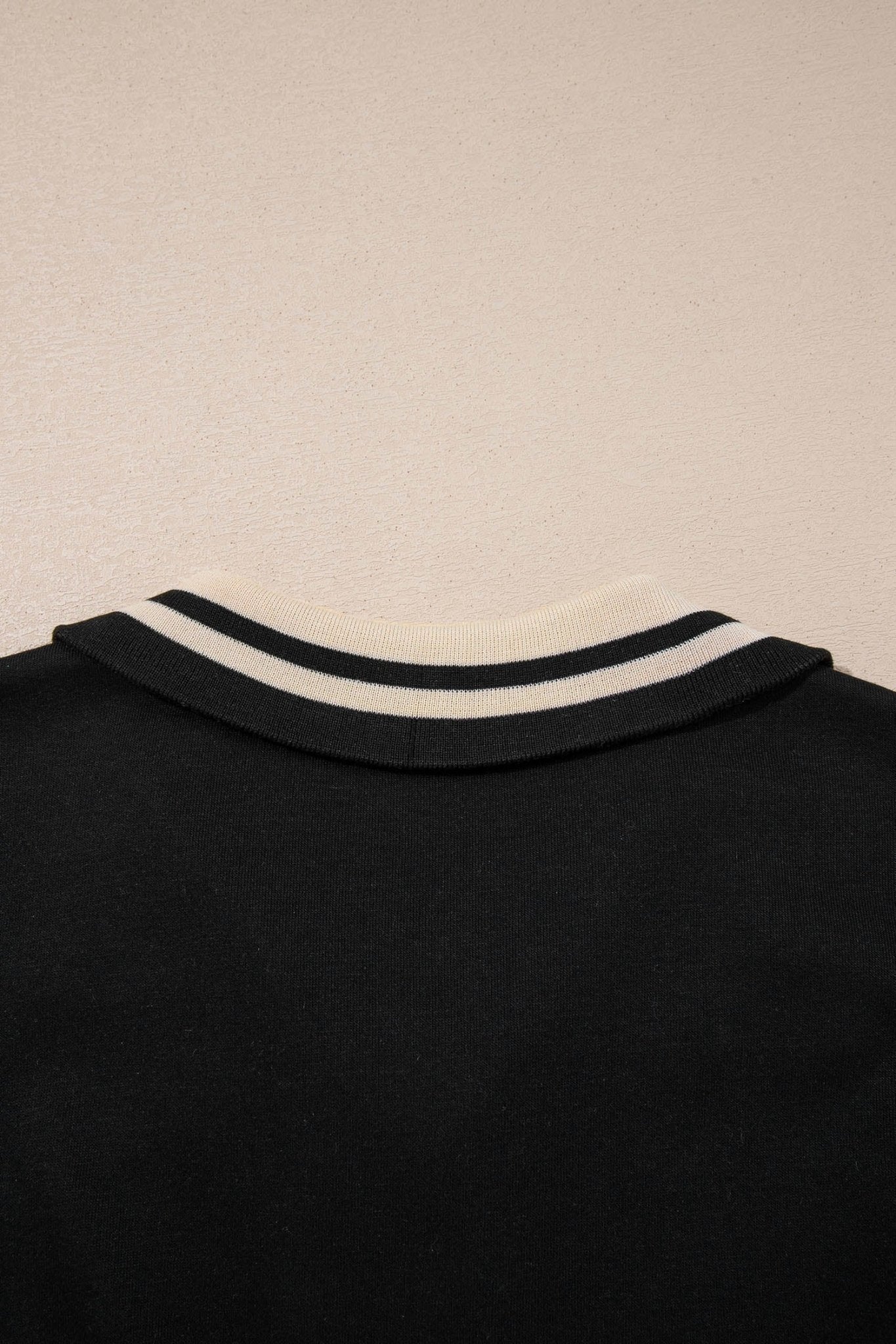 Stripe Trim Zipped Polo Collar Tee Dress - Rooted & Reckless Co.