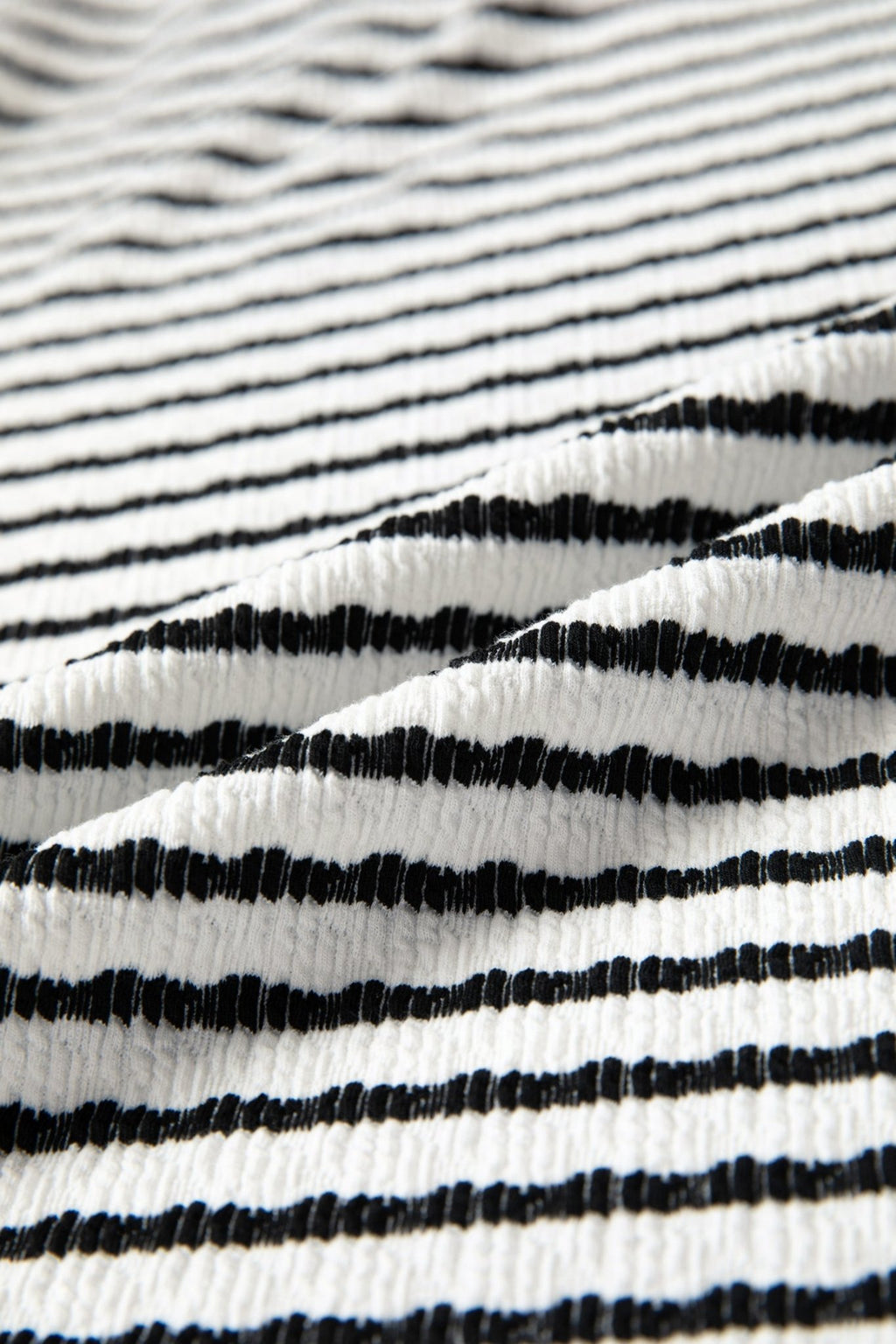 Stripe V-Neck Corded Knit Long Sleeve Top - Rooted & Reckless Co.