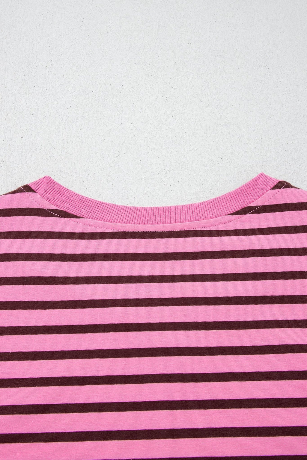 Stripe V-Neck Drop Shoulder Long Sleeve Top - Rooted & Reckless Co.