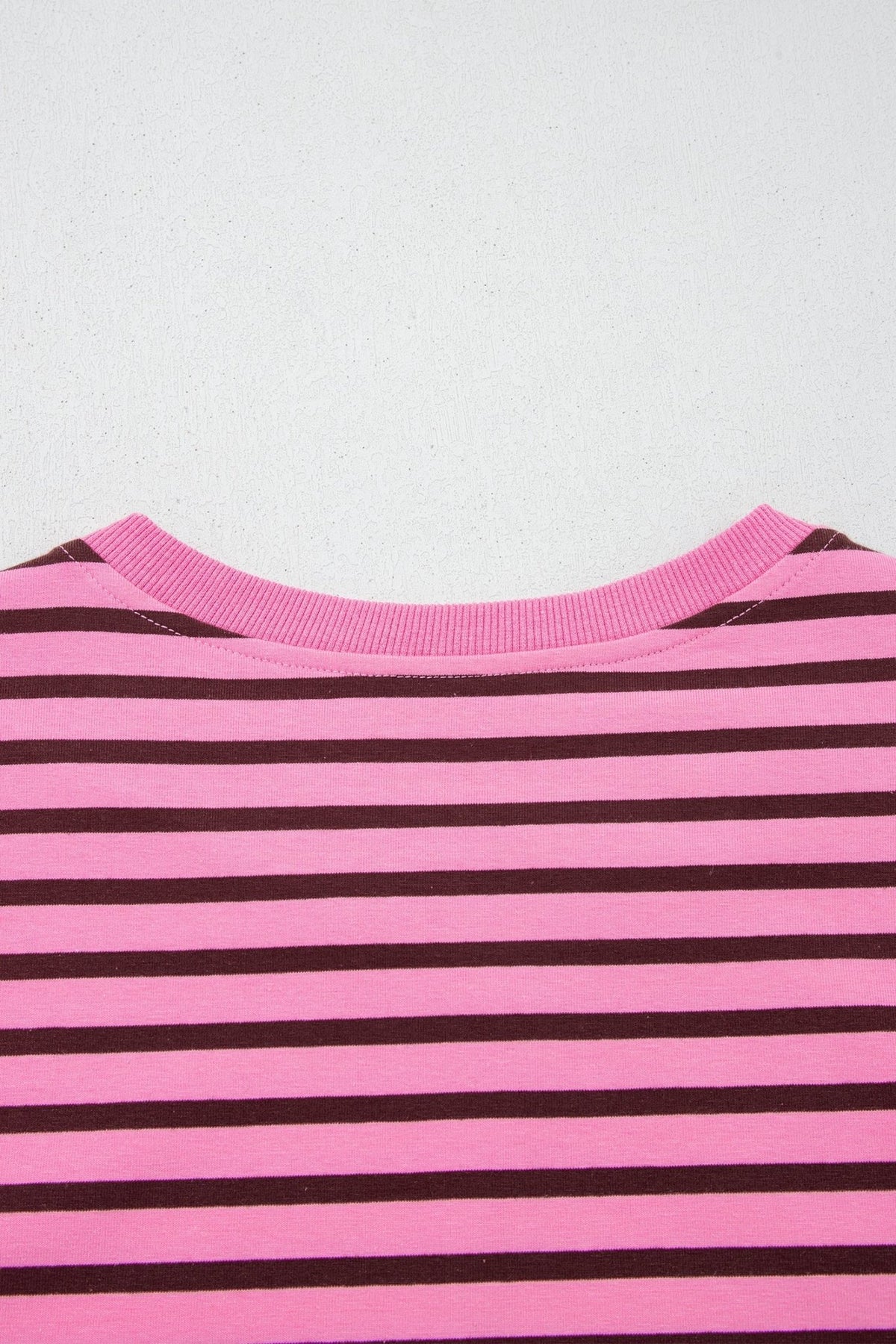 Stripe V-Neck Drop Shoulder Long Sleeve Top - Rooted & Reckless Co.