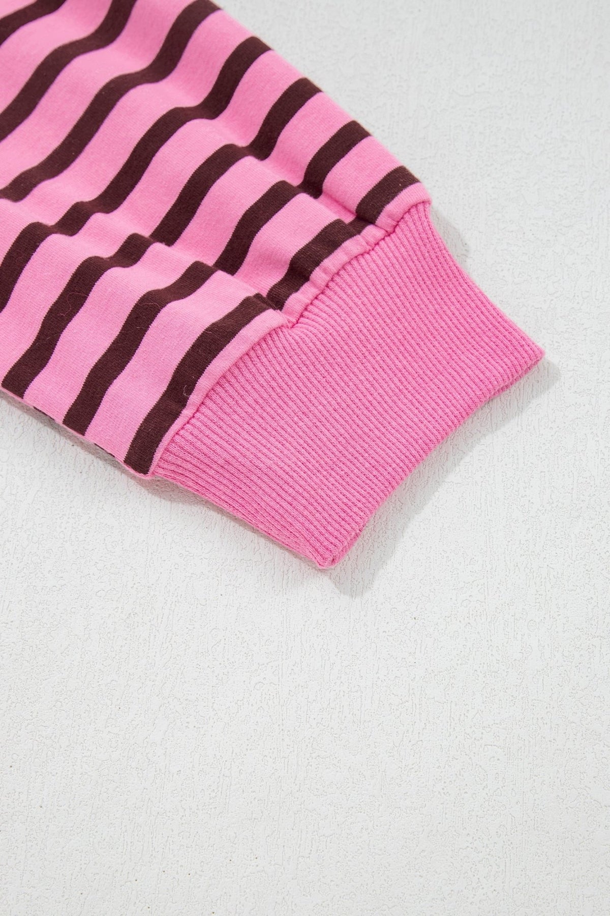Stripe V-Neck Drop Shoulder Long Sleeve Top - Rooted & Reckless Co.