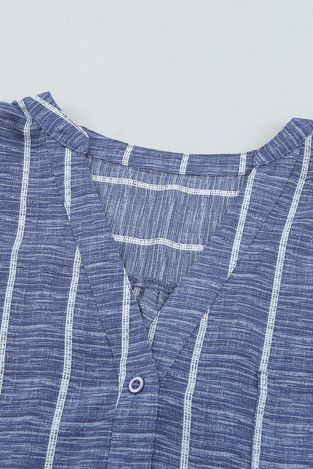 Stripe V-Neck Long Sleeve Blouse - Rooted & Reckless Co.