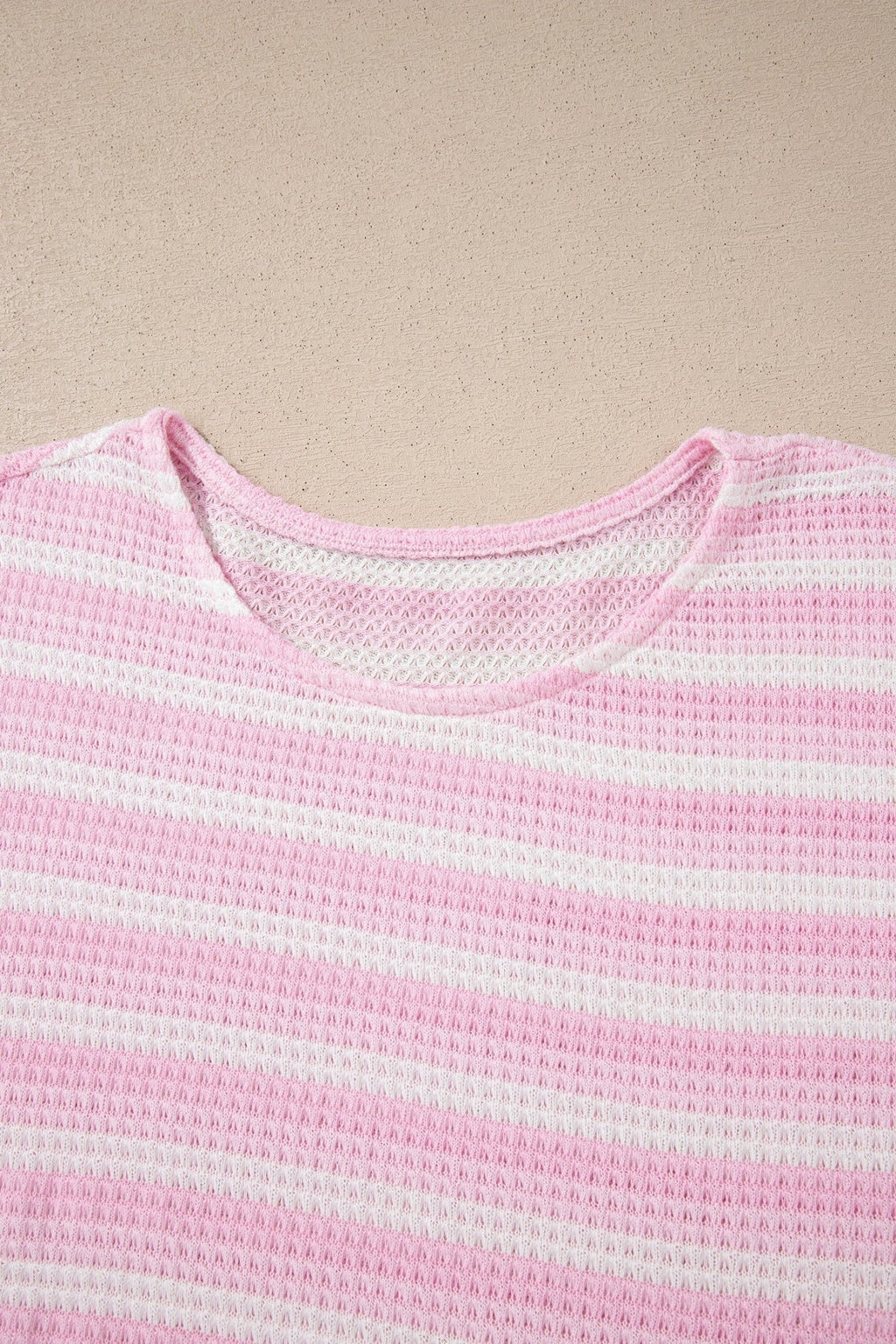 Stripe Waffle Knit Short Sleeve T-Shirt - Rooted & Reckless Co.