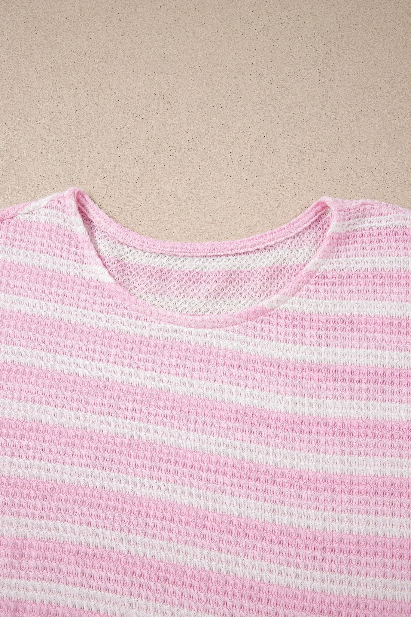 Stripe Waffle Knit Short Sleeve T-Shirt - Rooted & Reckless Co.