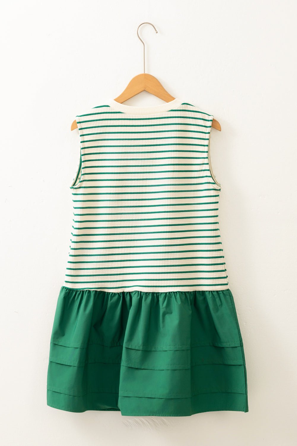 Stripe Woven Sleeveless Ruffle Mini Dress - Rooted & Reckless Co.