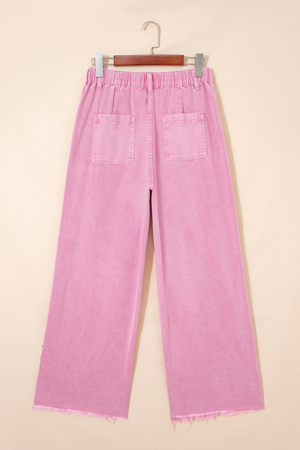 Studded Side Split Hem Wide Leg Jeans - Rooted & Reckless Co.