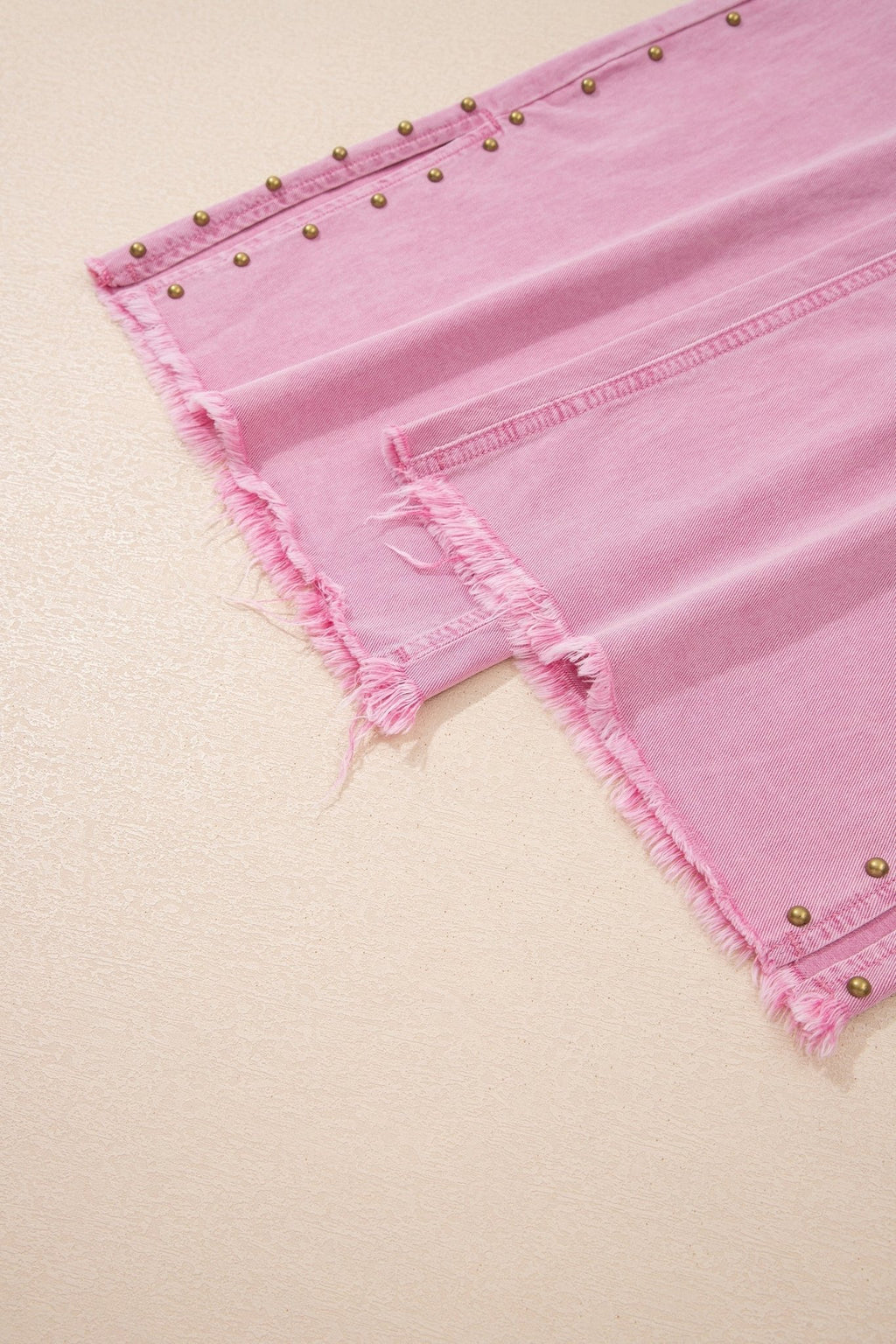 Studded Side Split Hem Wide Leg Jeans - Rooted & Reckless Co.