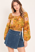 SUNSET GARDEN WOVEN TOP - Rooted & Reckless Co.