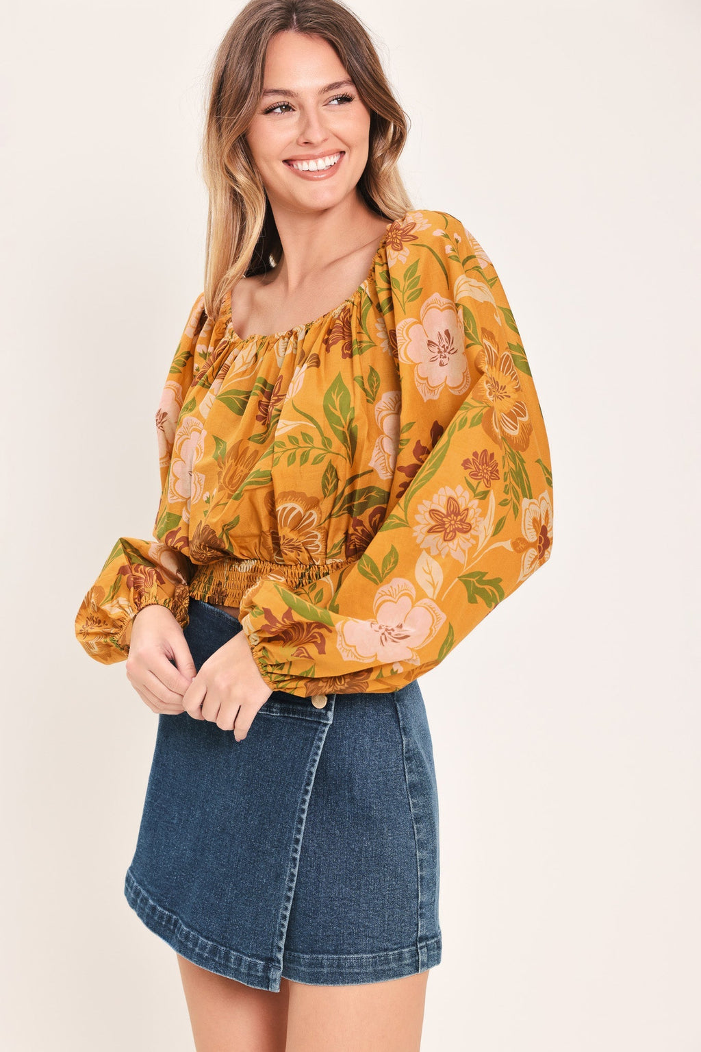 SUNSET GARDEN WOVEN TOP - Rooted & Reckless Co.