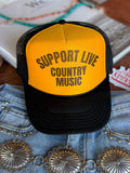 Support Live Country Music Trucker Hat - Rooted & Reckless Co.
