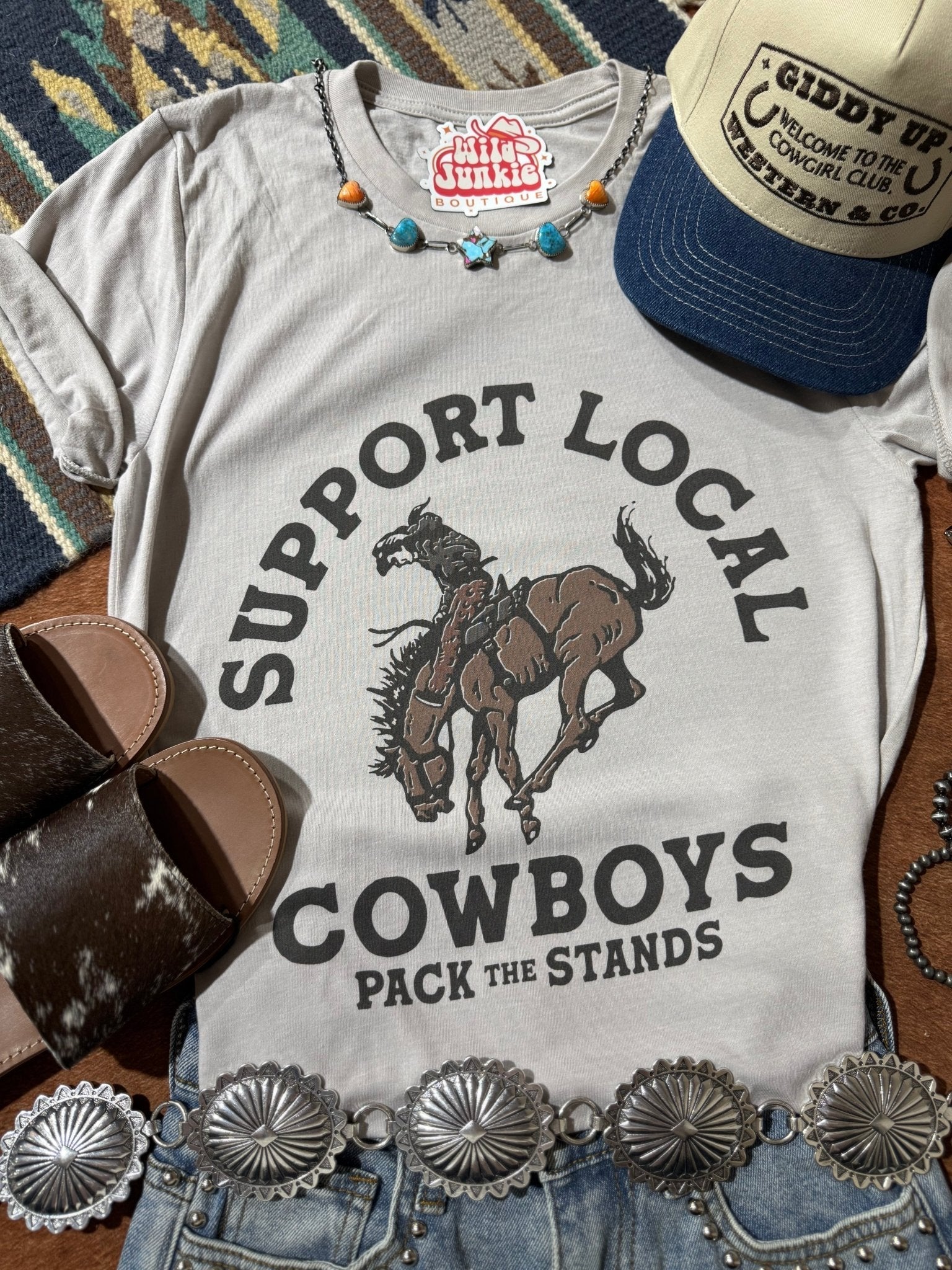 Support Local Cowboys Graphic Tee - Rooted & Reckless Co.