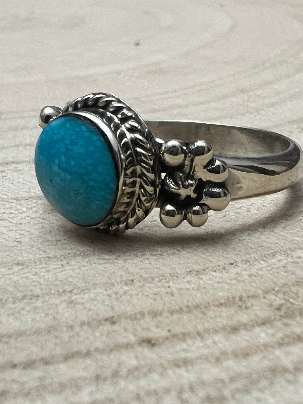 Suzanna Johnson Navajo Kingman Turquoise Sterling Silver Ring - Rooted & Reckless Co.