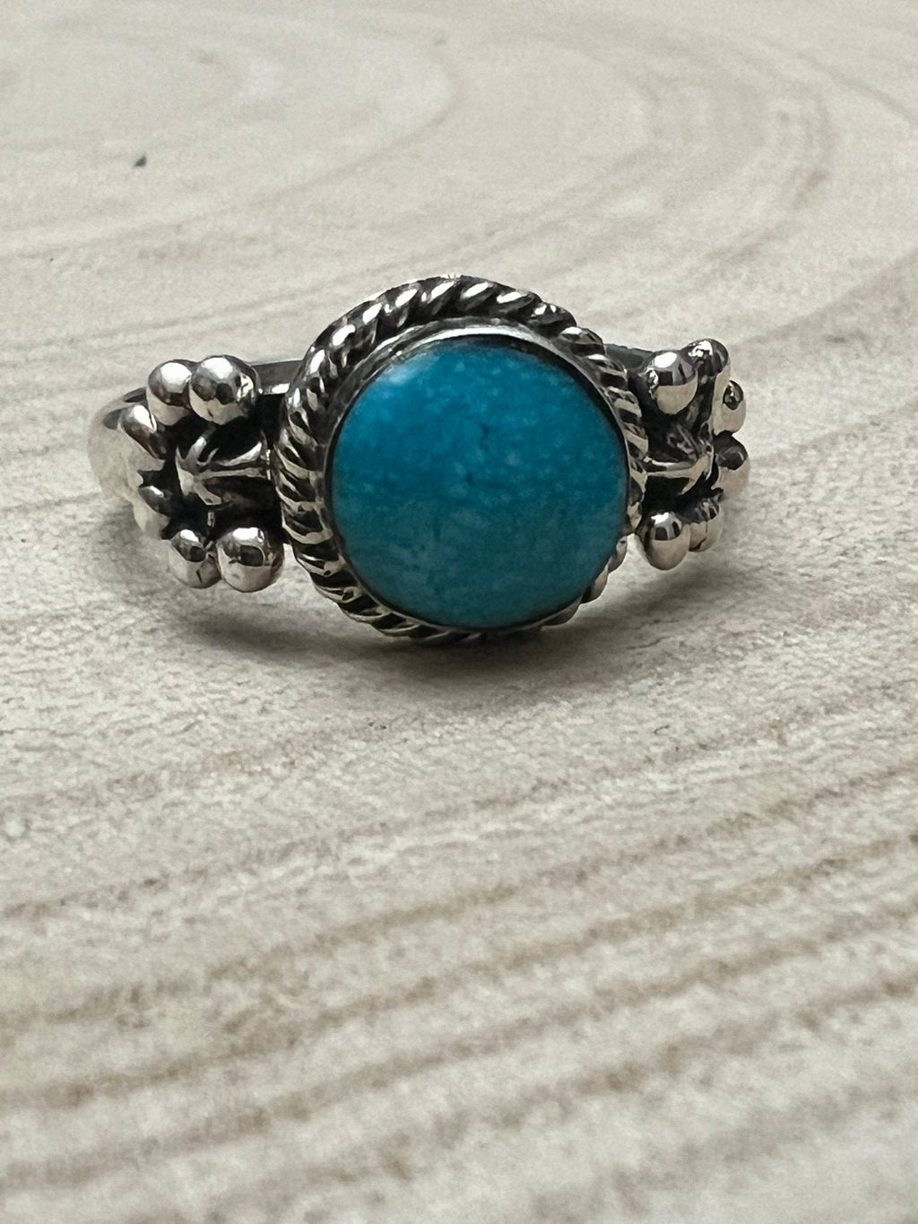 Suzanna Johnson Navajo Kingman Turquoise Sterling Silver Ring - Rooted & Reckless Co.