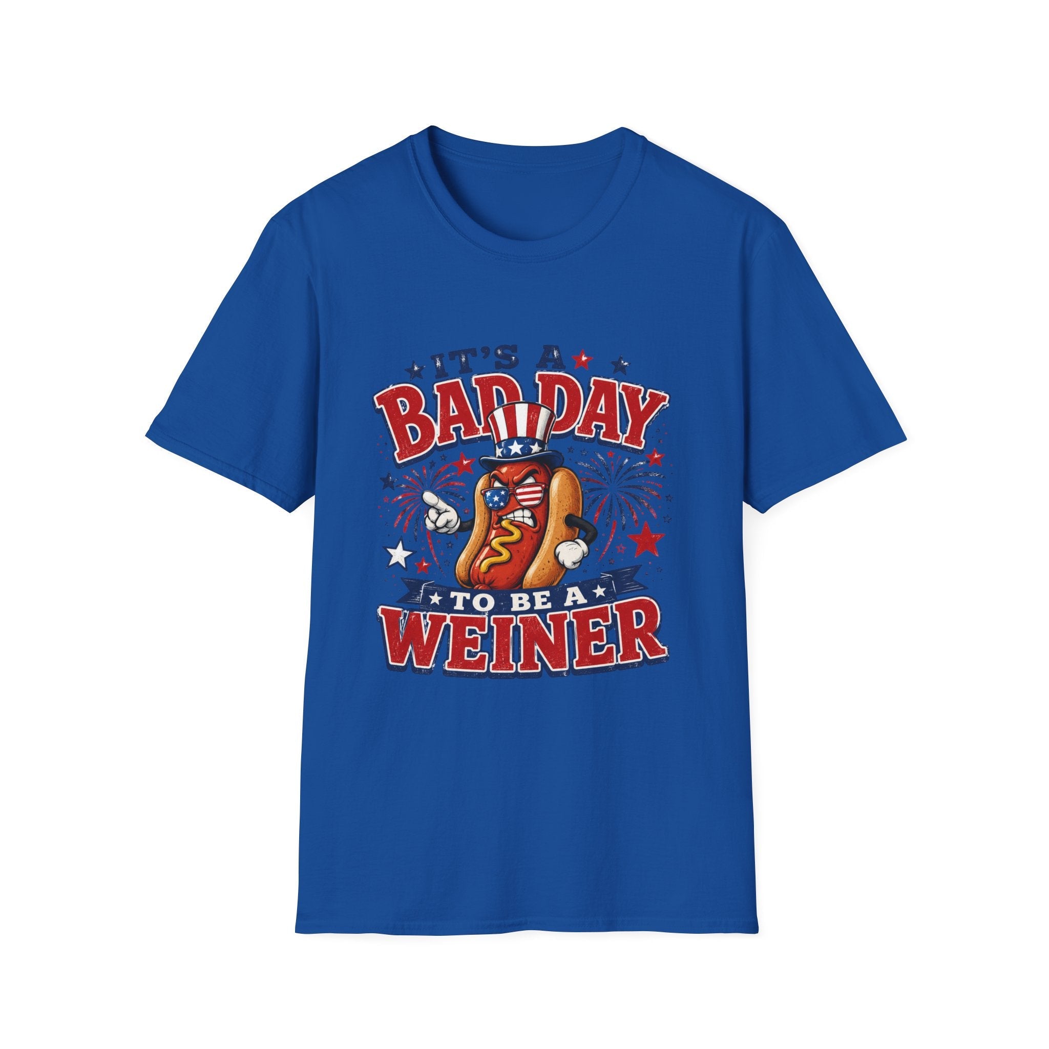 T-Shirt — "It's a Bad Day to Be a Weiner" Patriotic Hot Dog Graphic Tee - Rooted & Reckless Co.
