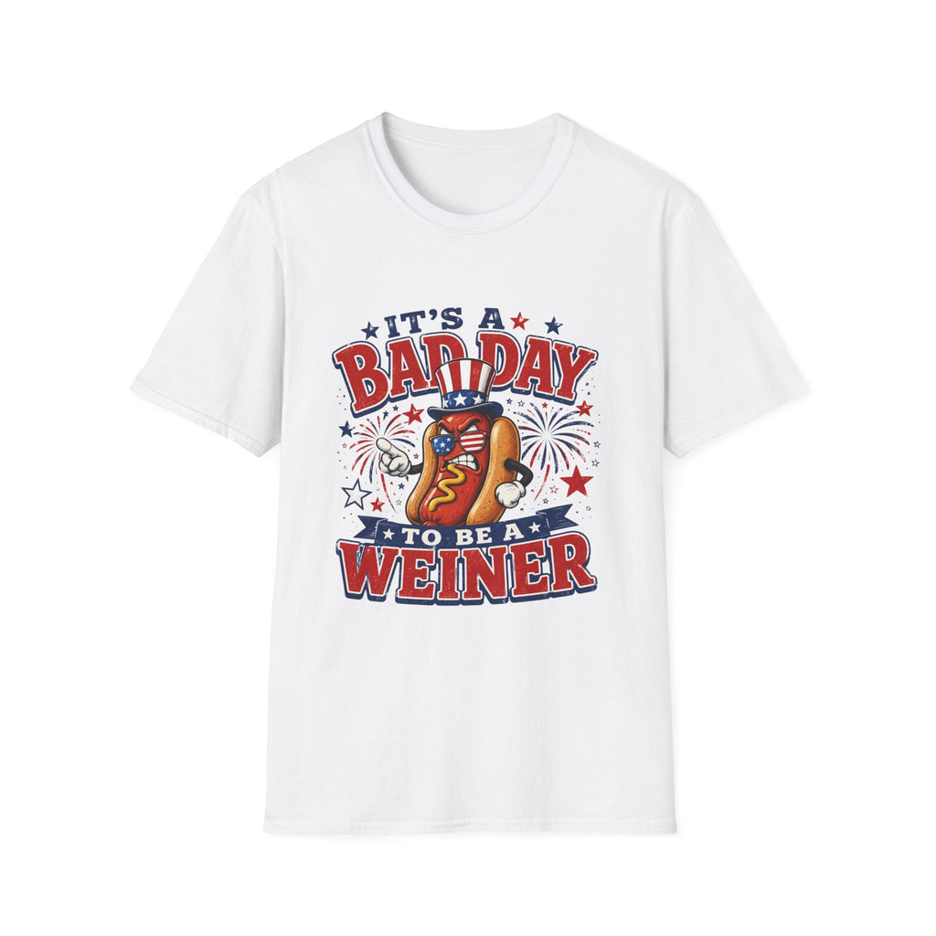 T-Shirt — "It's a Bad Day to Be a Weiner" Patriotic Hot Dog Graphic Tee - Rooted & Reckless Co.