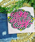 "Take It Easy" Western Graphic Tee — Pale Pink Tultex Soft Style with DTF Print - Rooted & Reckless Co.