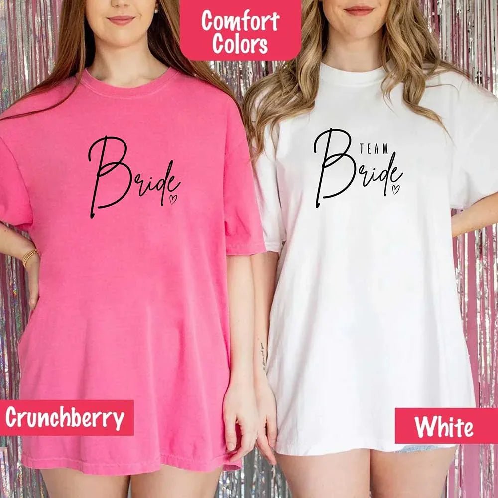 Team Bride Comfort Colors Shirts – Bride, Bridesmaid, Bachelorette Party & Proposal Gift Tees - Rooted & Reckless Co.