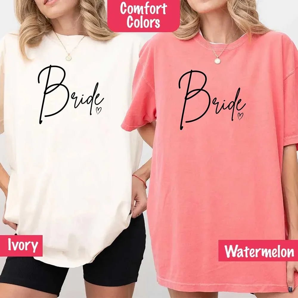 Team Bride Comfort Colors Shirts – Bride, Bridesmaid, Bachelorette Party & Proposal Gift Tees - Rooted & Reckless Co.