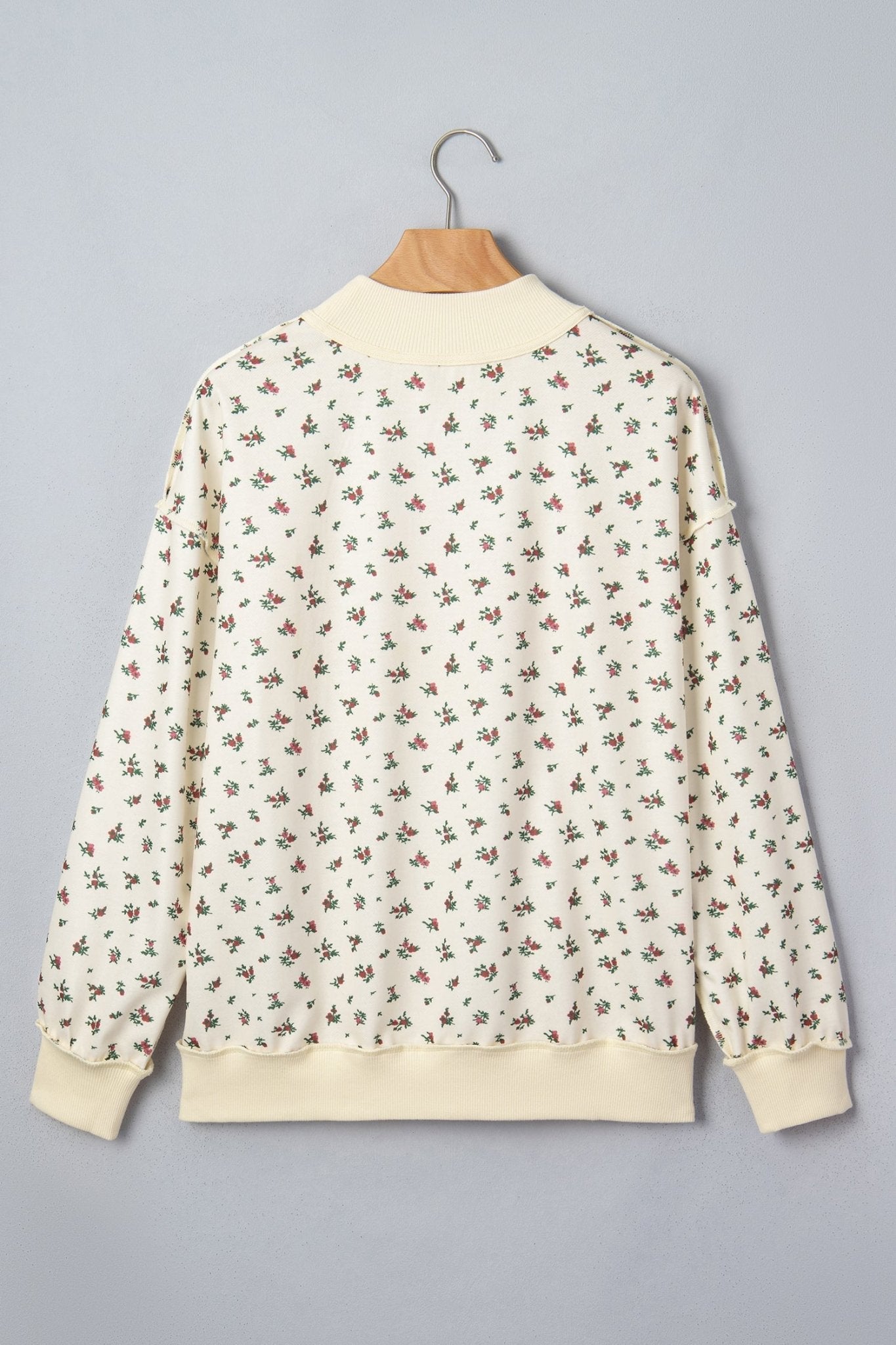 TEXAS Embroidered Floral Mock Neck Sweatshirt - Rooted & Reckless Co.