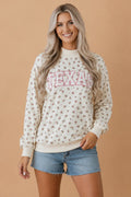 TEXAS Embroidered Floral Mock Neck Sweatshirt - Rooted & Reckless Co.